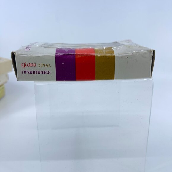 vintage miniture 10mm glass ornaments set of 14 gold In original box - Picture 6 of 6